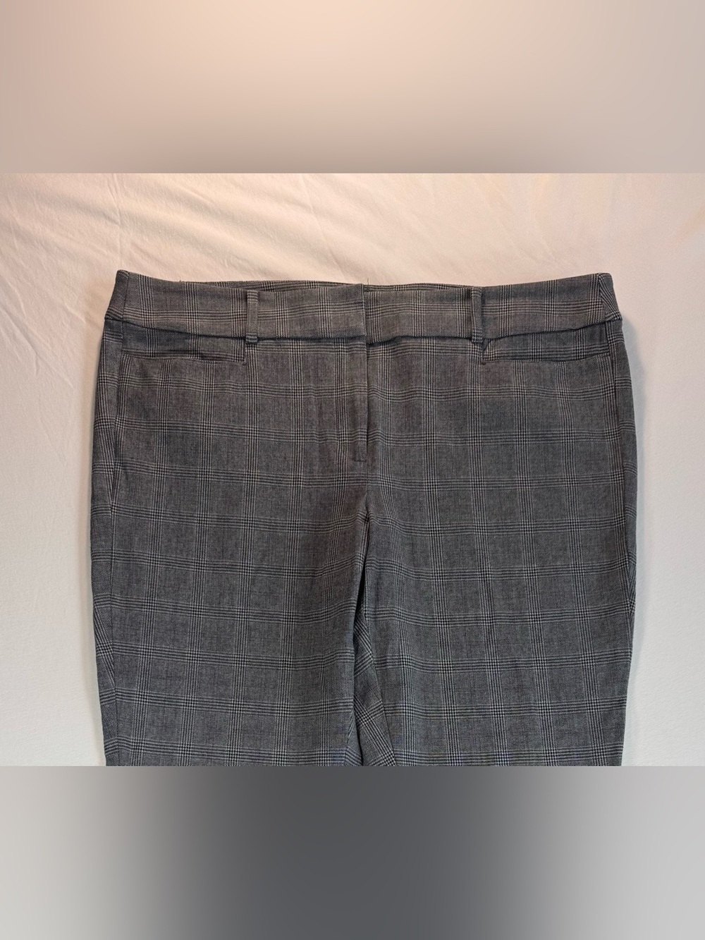 LOFT Grey Plaid Skinny Dress Pants - Size 14 Women's Workwear Trousers